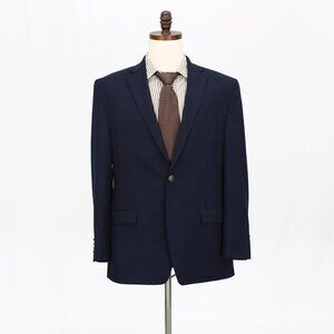 Michael Kors 42R Navy Solid 2-Button Sport Coat Blazer Jacket G881
